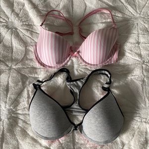 VS bra 32D, plus bonus bra 34C.